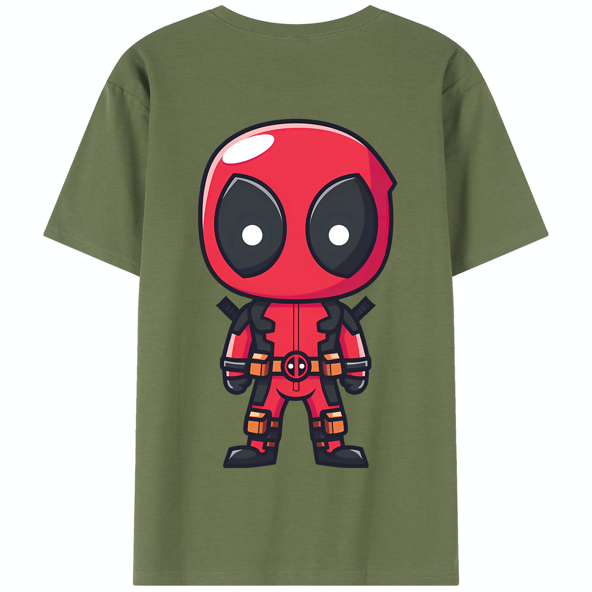 （画像用） Deadpool デッドプール 綿100％半袖Tシャツ（背面プリント）
